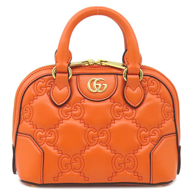 グッチ GUCCI GGマトラッセ 727793 オレンジ レザー 2WAYバッグ ゴールド金具 ダブルG ハンドバッグ ショルダー