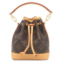 ルイヴィトン LOUIS VUITTON ナノ ノエ M81266 モノグラム モノグラムキャンバス 2WAYバッグ ゴールド金具 ショルダーバッグ ハンドバッグ 茶