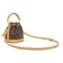 ルイヴィトン LOUIS VUITTON ナノ ノエ M81266 モノグラム モノグラムキャンバス 2WAYバッグ ゴールド金具 ショルダーバッグ ハンドバッグ 茶