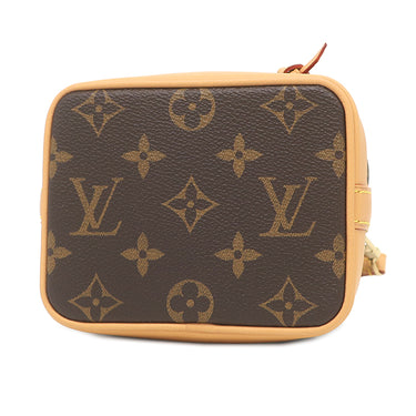ルイヴィトン LOUIS VUITTON ナノ ノエ M81266 モノグラム モノグラムキャンバス 2WAYバッグ ゴールド金具 ショルダーバッグ ハンドバッグ 茶