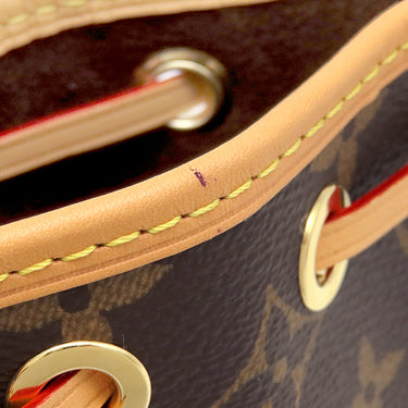 ルイヴィトン LOUIS VUITTON ナノ ノエ M81266 モノグラム モノグラムキャンバス 2WAYバッグ ゴールド金具 ショルダーバッグ ハンドバッグ 茶
