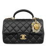 シャネル CHANEL マトラッセ 20 ブラック ラムスキン ショルダーバッグ ゴールド金具 ショルダー ライオン チャーム付き
