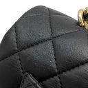 シャネル CHANEL マトラッセ 20 ブラック ラムスキン ショルダーバッグ ゴールド金具 ショルダー ライオン チャーム付き