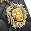 シャネル CHANEL マトラッセ 20 ブラック ラムスキン ショルダーバッグ ゴールド金具 ショルダー ライオン チャーム付き