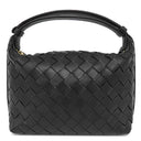 ボッテガヴェネタ BOTTEGA VENETA ウォレス ブラック カーフ ショルダーバッグ ゴールド金具 ハンドバッグ 肩掛け 黒