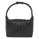 ボッテガヴェネタ BOTTEGA VENETA ウォレス ブラック カーフ ショルダーバッグ ゴールド金具 ハンドバッグ 肩掛け 黒