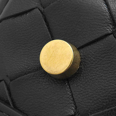 ボッテガヴェネタ BOTTEGA VENETA ウォレス ブラック カーフ ショルダーバッグ ゴールド金具 ハンドバッグ 肩掛け 黒