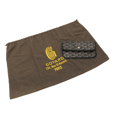 ゴヤール GOYARD サンルイPM ブラック PVCコーティングキャンバス ゴヤールディンキャンバス シュヴロッシュカーフスキン トートバッグ シルバー金具 リバーシブル ヘリンボーン