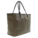 ゴヤール GOYARD サンルイPM ブラック PVCコーティングキャンバス ゴヤールディンキャンバス シュヴロッシュカーフスキン トートバッグ シルバー金具 リバーシブル ヘリンボーン