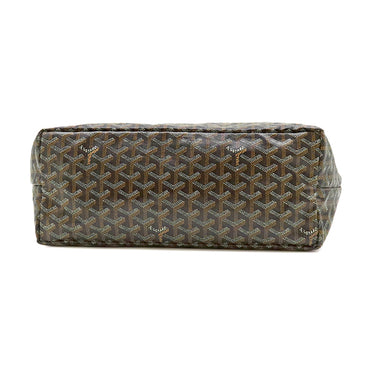 ゴヤール GOYARD サンルイPM ブラック PVCコーティングキャンバス ゴヤールディンキャンバス シュヴロッシュカーフスキン トートバッグ シルバー金具 リバーシブル ヘリンボーン