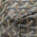 ゴヤール GOYARD サンルイPM ブラック PVCコーティングキャンバス ゴヤールディンキャンバス シュヴロッシュカーフスキン トートバッグ シルバー金具 リバーシブル ヘリンボーン