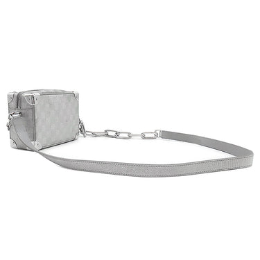 ルイヴィトン LOUIS VUITTON ミニ ソフトトランク M59726 ダミエグリッター レザー ショルダーバッグ シルバー金具 ラメ グリッター チェーン