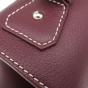 ゴヤール GOYARD サイゴン ミニ ソフトバッグ バーガンディ カーフ ゴヤールディンキャンバス シュヴロッシュカーフスキン 2WAYバッグ シルバー金具 ショルダー ハンドバッグ ヘリンボーン柄