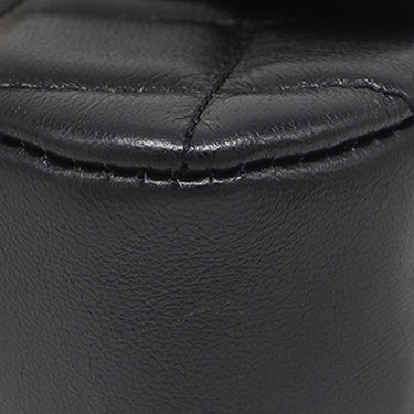 シャネル CHANEL マトラッセ ミニフラップ ブラック ラムスキン ショルダーバッグ シャンパンゴールド金具 黒 ココマーク ショルダー
