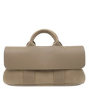 エルメス HERMES ヴァルパライソ ロング PM エトゥープ トワルシェブロン レザー ハンドバッグ シルバー金具 グレージュ