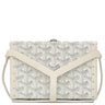 ゴヤール GOYARD ミノディエール トランクバッグ MINA08PMLTY50CL50P ホワイト レザー ゴヤールディンキャンバス クラムシーカウハイド ショルダーバッグ シルバー金具 白 杉綾模様