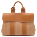 エルメス HERMES ヴァルパライソ PM ゴールド トワルシェブロン スイフト ハンドバッグ シルバー金具 茶 ポーチ欠品