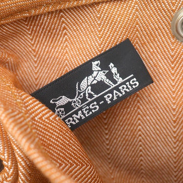 エルメス HERMES ヴァルパライソ PM ゴールド トワルシェブロン スイフト ハンドバッグ シルバー金具 茶 ポーチ欠品