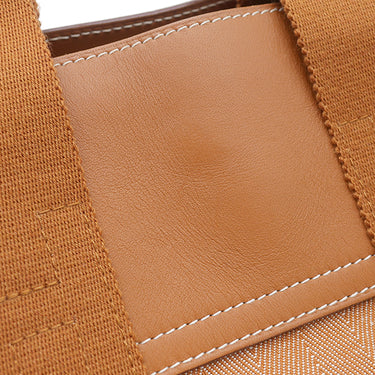 エルメス HERMES ヴァルパライソ PM ゴールド トワルシェブロン スイフト ハンドバッグ シルバー金具 茶 ポーチ欠品