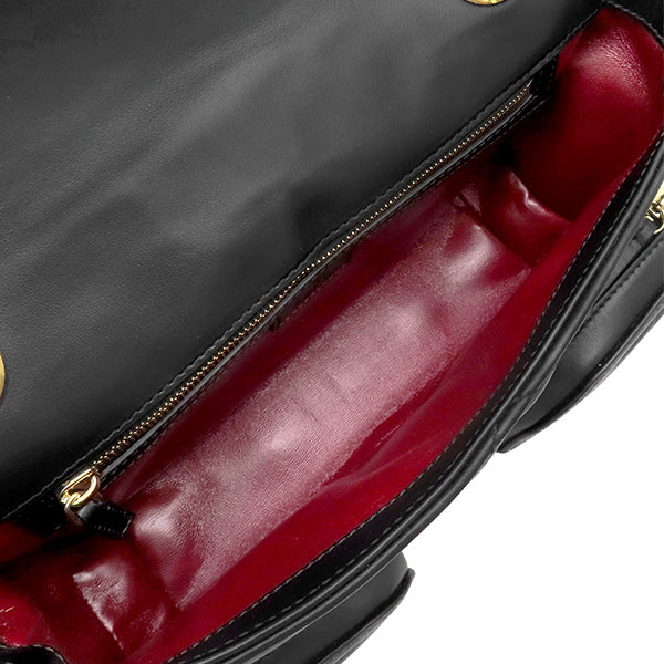 グッチ GUCCI GGマーモント 795228 ブラック レザー ショルダーバッグ