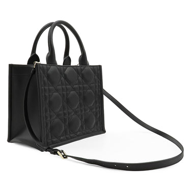 クリスチャン・ディオール Christian Dior ブック トート バッグ スモール ブラック カーフ 2WAYバッグ 肩掛け マクロカナージュ Book Tote