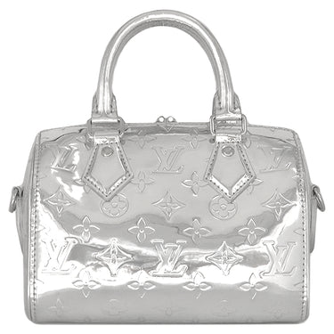 ルイヴィトン LOUIS VUITTON スピーディ バンドリエール 20 M11987 シルバー レザー モノグラムミロワール 2WAYバッグ シルバー金具 モノグラムミラー