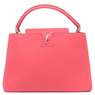 ルイヴィトン LOUIS VUITTON カプシーヌMM M94671 ローズリッチ レザー トリヨンレザー ハンドバッグ シルバー金具