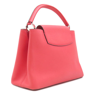 ルイヴィトン LOUIS VUITTON カプシーヌMM M94671 ローズリッチ レザー トリヨンレザー ハンドバッグ シルバー金具