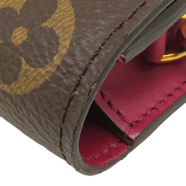 ルイヴィトン LOUIS VUITTON ポルトフォイユ フロール チェーン M69578 フューシャ モノグラムキャンバス レザー 2WAYバッグ ゴールド金具 クラッチ ショルダー