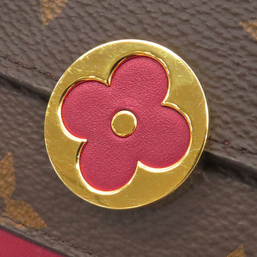 ルイヴィトン LOUIS VUITTON ポルトフォイユ フロール チェーン M69578 フューシャ モノグラムキャンバス レザー 2WAYバッグ ゴールド金具 クラッチ ショルダー