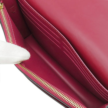 ルイヴィトン LOUIS VUITTON ポルトフォイユ フロール チェーン M69578 フューシャ モノグラムキャンバス レザー 2WAYバッグ ゴールド金具 クラッチ ショルダー