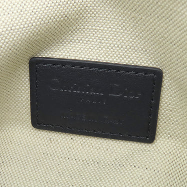 クリスチャン・ディオール Christian Dior ノマドポーチ ミディアム S5554OTZQ_M928 ネイビー系 コットン ラムスキン ジャガード クラッチバッグ ゴールド金具