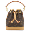 ルイヴィトン LOUIS VUITTON ナノ ノエ M81266 モノグラム モノグラムキャンバス 2WAYバッグ ゴールド金具 ショルダーバッグ ハンドバッグ 茶