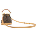 ルイヴィトン LOUIS VUITTON ナノ ノエ M81266 モノグラム モノグラムキャンバス 2WAYバッグ ゴールド金具 ショルダーバッグ ハンドバッグ 茶