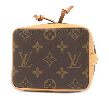 ルイヴィトン LOUIS VUITTON ナノ ノエ M81266 モノグラム モノグラムキャンバス 2WAYバッグ ゴールド金具 ショルダーバッグ ハンドバッグ 茶
