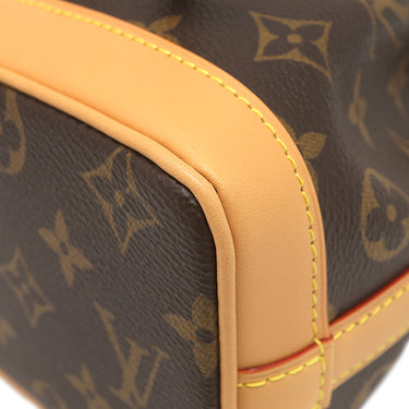 ルイヴィトン LOUIS VUITTON ナノ ノエ M81266 モノグラム モノグラムキャンバス 2WAYバッグ ゴールド金具 ショルダーバッグ ハンドバッグ 茶