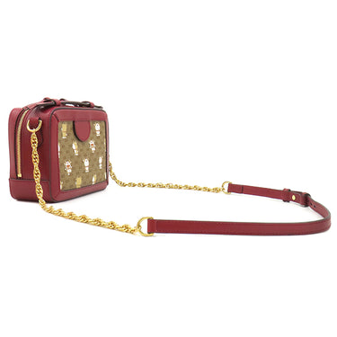 グッチ GUCCI GGマーモント ドラえもんコラボ 655596 ベージュ×エボニー×チェリーレッド GGスプリームキャンバス ショルダーバッグ ゴールド金具