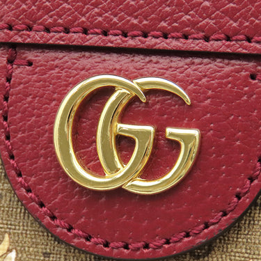 グッチ GUCCI GGマーモント ドラえもんコラボ 655596 ベージュ×エボニー×チェリーレッド GGスプリームキャンバス ショルダーバッグ ゴールド金具