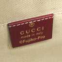 グッチ GUCCI GGマーモント ドラえもんコラボ 655596 ベージュ×エボニー×チェリーレッド GGスプリームキャンバス ショルダーバッグ ゴールド金具
