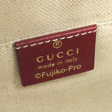 グッチ GUCCI GGマーモント ドラえもんコラボ 655596 ベージュ×エボニー×チェリーレッド GGスプリームキャンバス ショルダーバッグ ゴールド金具