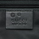 グッチ GUCCI シェリーライン 631195 ブラック キャンバス レザー ショルダーバッグ シルバー金具 黒 斜め掛け アウトレット品