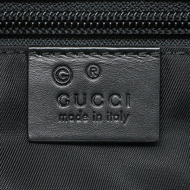 グッチ GUCCI シェリーライン 631195 ブラック キャンバス レザー ショルダーバッグ シルバー金具 黒 斜め掛け アウトレット品