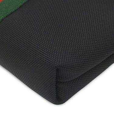 グッチ GUCCI シェリーライン 631195 ブラック キャンバス レザー ショルダーバッグ シルバー金具 黒 斜め掛け アウトレット品
