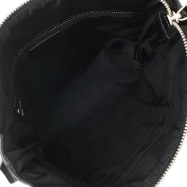 グッチ GUCCI シェリーライン 631195 ブラック キャンバス レザー ショルダーバッグ シルバー金具 黒 斜め掛け アウトレット品