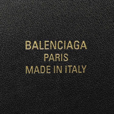 バレンシアガ BALENCIAGA デューティ フリー トート ミディアム ブラック レザー トートバッグ ゴールド金具 チェーン トート