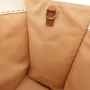 フェンディ FENDI サンシャイン ミディアム 8BH386 アイボリー ファブリック レザー 2WAYバッグ ゴールド金具 白 トート ショッピングバッグ