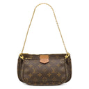 ルイヴィトン LOUIS VUITTON ミュルティ ポシェット アクセソワール M44813 カーキ モノグラムキャンバス ショルダーバッグ ゴールド金具 ポーチ