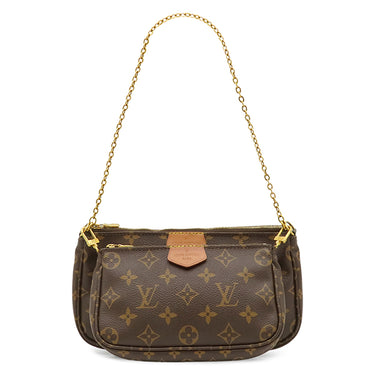 ルイヴィトン LOUIS VUITTON ミュルティ ポシェット アクセソワール M44813 カーキ モノグラムキャンバス ショルダーバッグ ゴールド金具 ポーチ