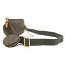 ルイヴィトン LOUIS VUITTON ミュルティ ポシェット アクセソワール M44813 カーキ モノグラムキャンバス ショルダーバッグ ゴールド金具 ポーチ