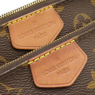 ルイヴィトン LOUIS VUITTON ミュルティ ポシェット アクセソワール M44813 カーキ モノグラムキャンバス ショルダーバッグ ゴールド金具 ポーチ